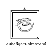 Zum Bild: 'Doktorand mit Laubs&auml;ge' 