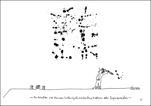 F&uuml;r K&uuml;nstler wie Hannes hatte rhythmische Musik etwas sehr Inspirierendes