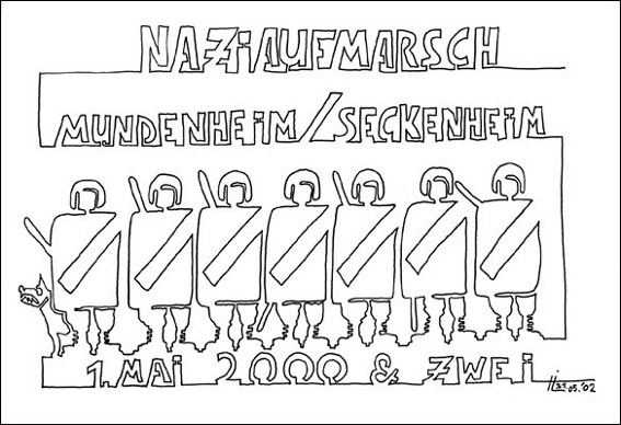 Naziaufmarsch Mundenheim / Seckenheim 1. Mai 2000 & Zwei.