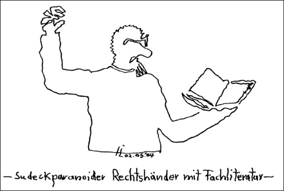 Sudeckparanoider Rechtsh&auml;nder mit Fachliteratur!